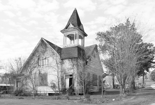 Doucette Union Church, Doucette, Texas 1702261106bw