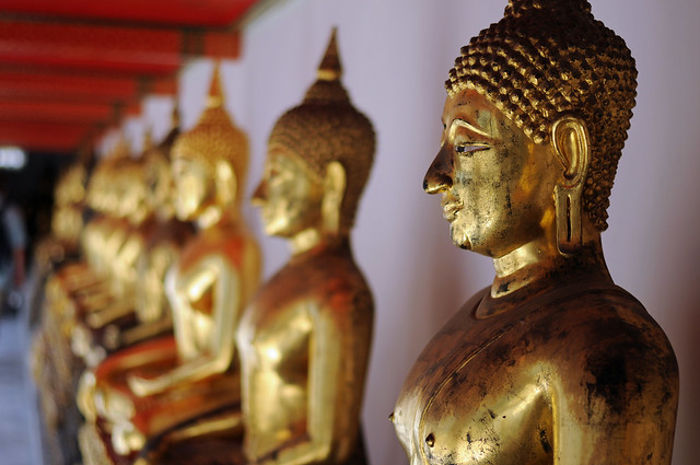 Wat Pho Golden Buddhas, Bangkok, Thailand