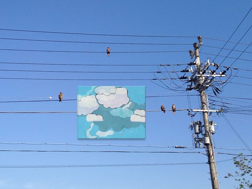blue sky art clouds painting contemporaryart simply ios mediaart raoulpictor