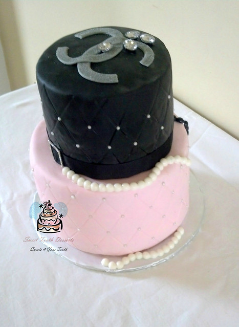 Chanel Inspired Birthday Cake and Cupcakes