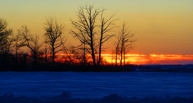 The beauty of a Prairie winter sunset