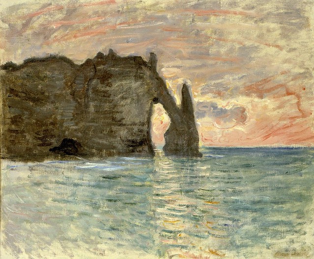 1883 Claude Monet Etretat,sunset(private collection)(60 x 73 cm)