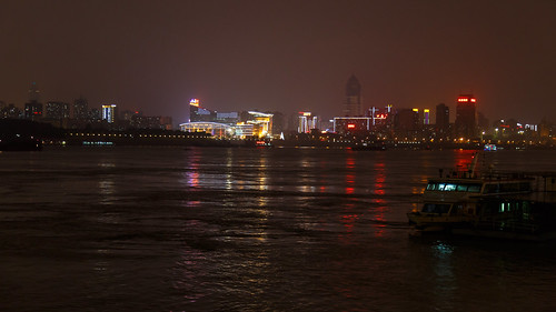 china fog night river evening yangtzeriver wuhan hubei changjiang wuchang