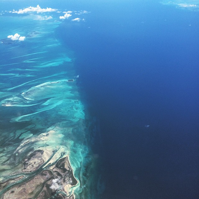 No horizon. #Bahamas #aerial #beach #sky #almost #nofilter #perfect #blue #horizon