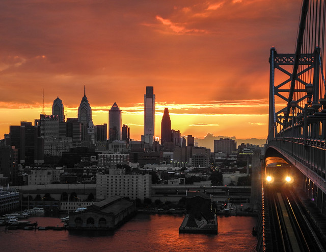 Philadelphia Skyline at Sunset [Explored 1/5/2014 #14]