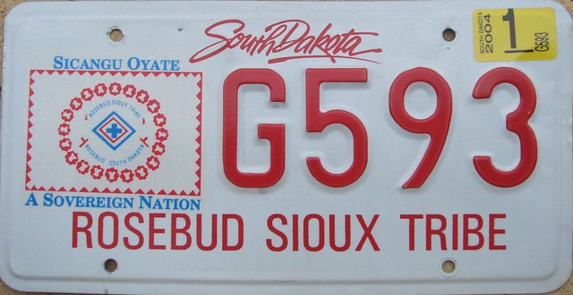 Rosebud Sioux Tribe License Plate