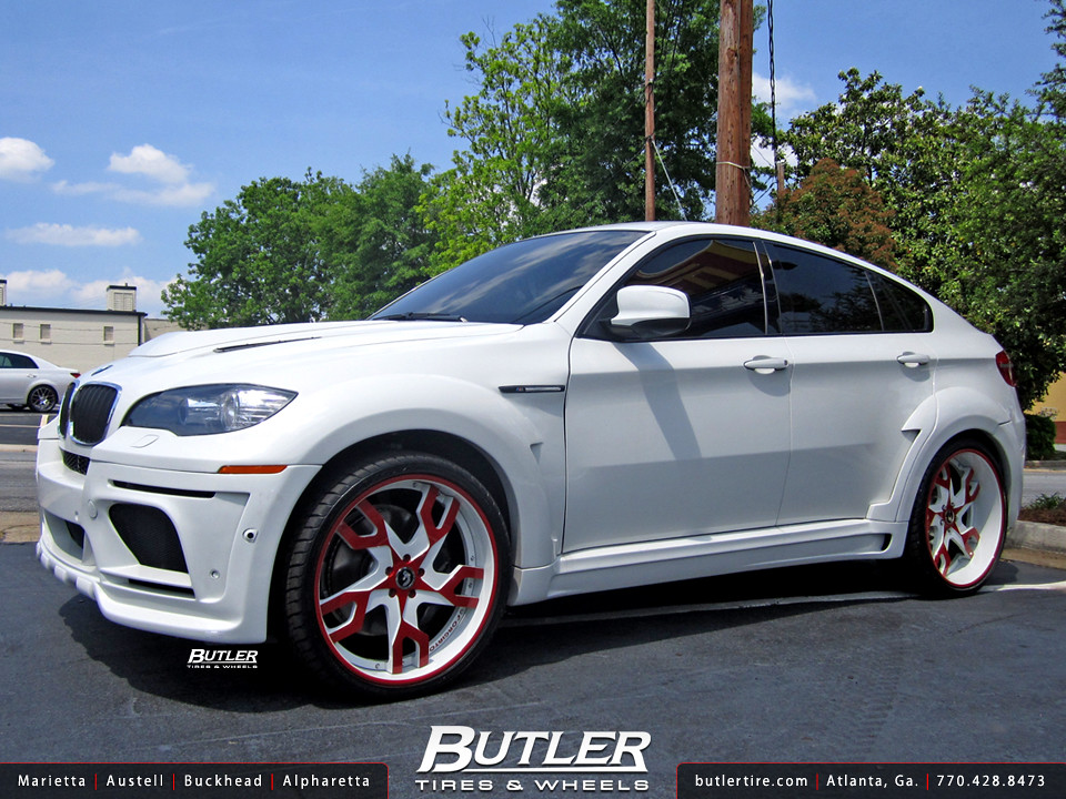 Widebody BMW X6M with 24in Forgiato Basamento Wheels - a photo on ...