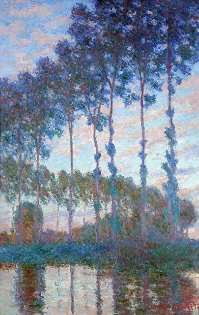 1891 Claude Monet Poplars on the banks of the river Epte,evening effect(private collection)(100 x 65 cm)