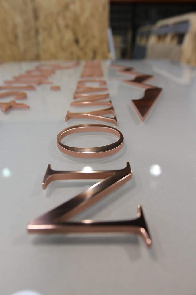 Polished Copper letters