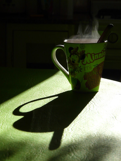 cafe con sombra de regadera