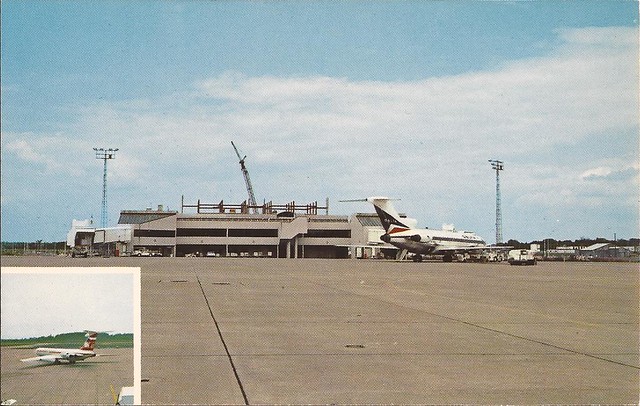 Bangor International Airport (BGR) postcard - circa 1970's