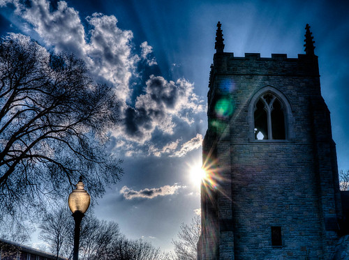 sunset tower church clouds sunrise bell chapel day18 findlay hdr cr30day2014 collegefirstchurchofgod