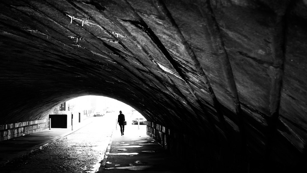 Grand Canal Quay - Dublin, Ireland - Black and white street photography