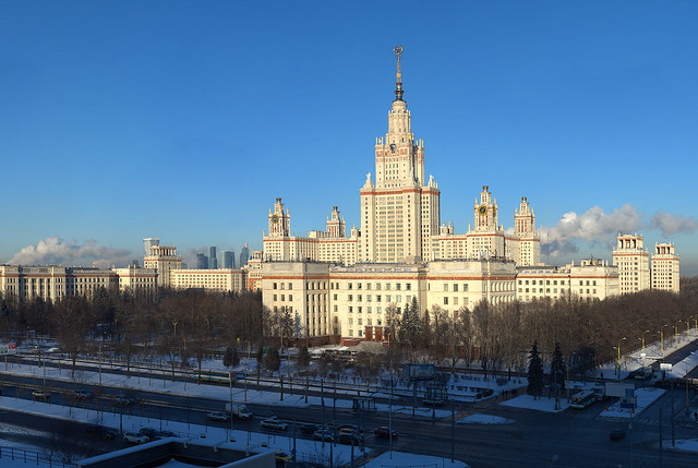 Moscow State University from Lomonosov building,  Moscow