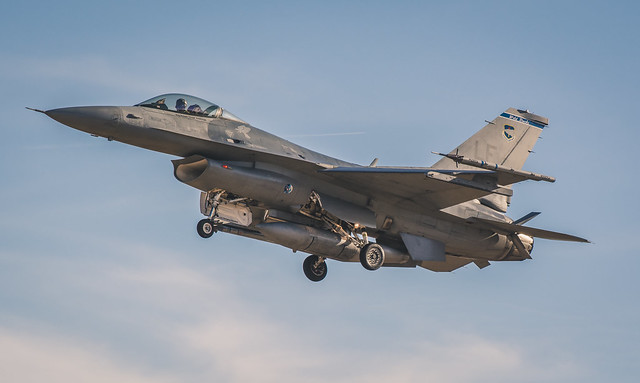 F16 landing at Luke air force base