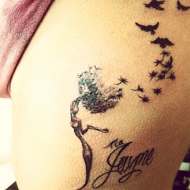 Memorial tattoo for my Tia Jayne. #cancersucks #rip #aunt …