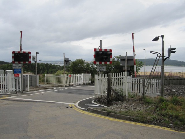 Bunchrew Level Crossing with new barriers