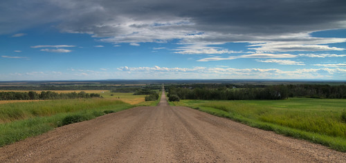 road canada field rural landscape grande scenery country dirt alberta prairie