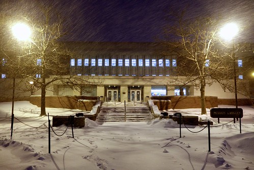 UD's Morris Library in Snow Storm 2