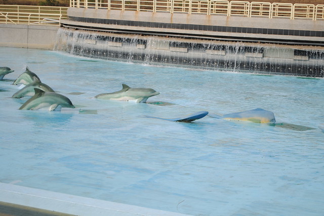 Dolphin and Dolphinfish Statues