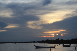 Sunset, at Pitchavaram Lake