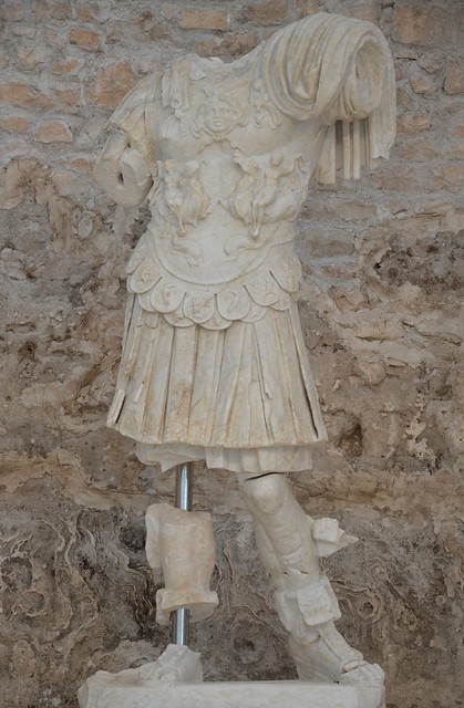 Statue of Emperor Augustus, end of 1st century BC, Archaeological museum Narona, Vid, Croatia
