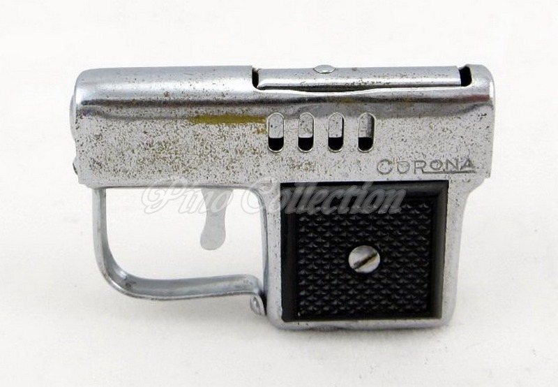 ACCENDINO ANTICO PISTOLA Corona A BENZINA_Vintage Pistol-shaped Petrol  Lighter