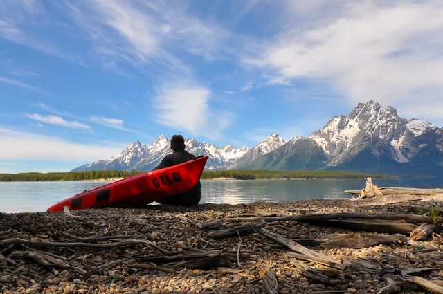 Kayaking Jackson Lake in the Grand Tetons
