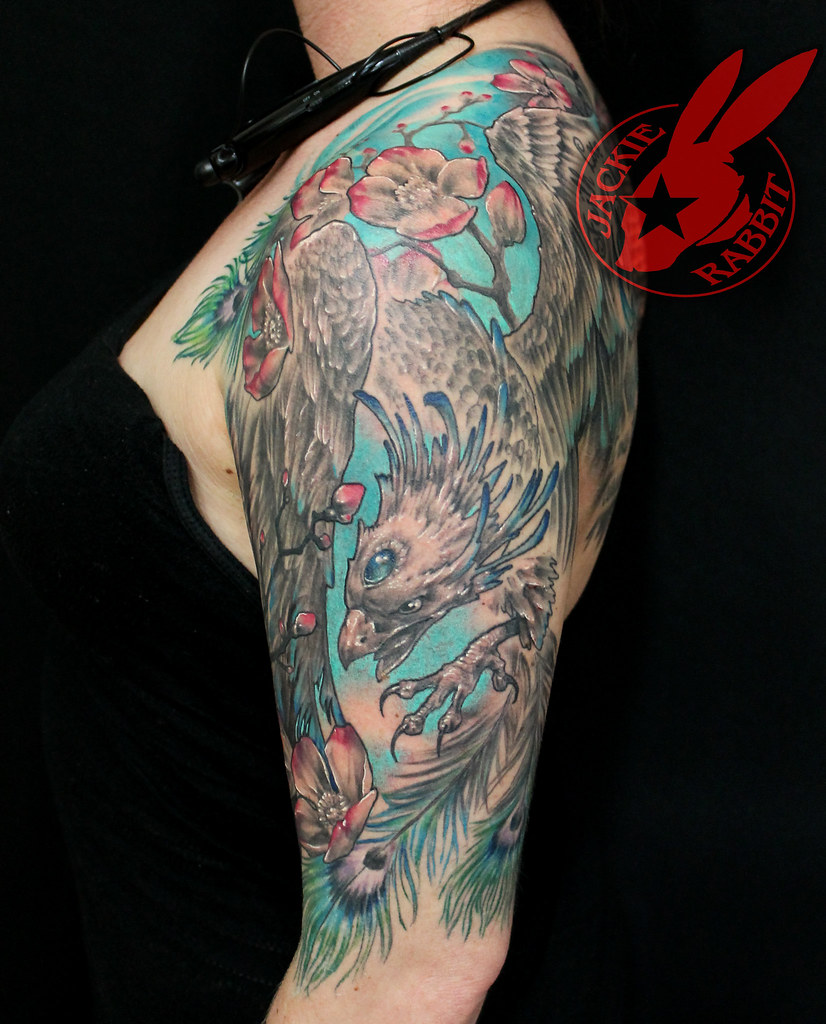 Pheonix Flower Wing Sleeve Tattoo by Jackie Rabbit | Flickr
