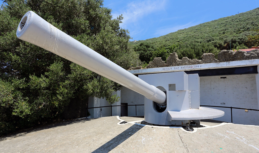 North BL 6 inch Mk VII Naval Gun at Devil's Gap Battery, Gibraltar