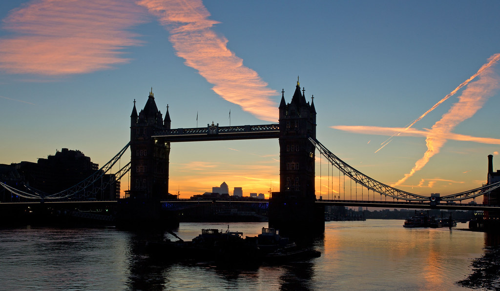Before sunrise at Tower Bridge, London