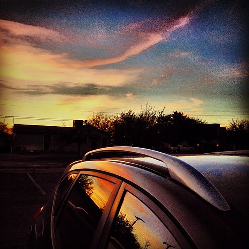 Absent a lake, our West Texas sunsets are reflected in the nearest shiny spot. by ghart86123, square squareformat hefe iphoneography instagramapp uploaded:by=instagram foursquare:venue=4f704d49e