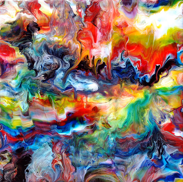 Colourful Acrylic Fluid Painting 70