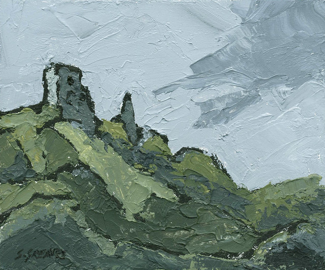 Dryslwyn Castle - Painting by Steve Greaves