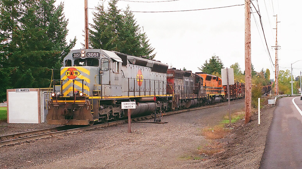Portland and Western Railroad Log Train