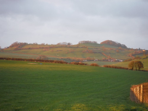 Creech Hill in Evening Glow, from Ridge Lane SWC Walk 284 Bruton Circular (via Hauser &amp; Wirth Somerset) or from Castle Cary