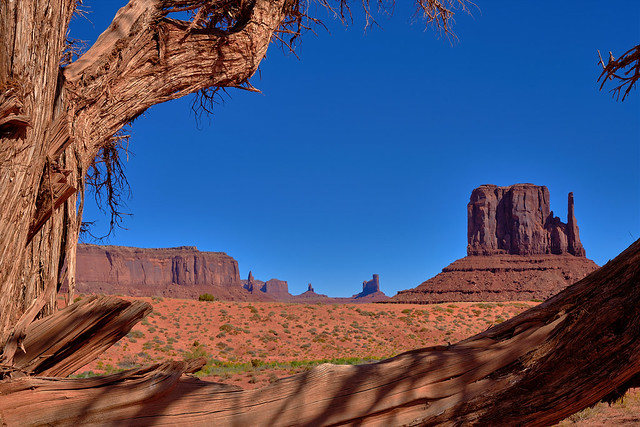 Monument Valley - Panorama in Red and Blue