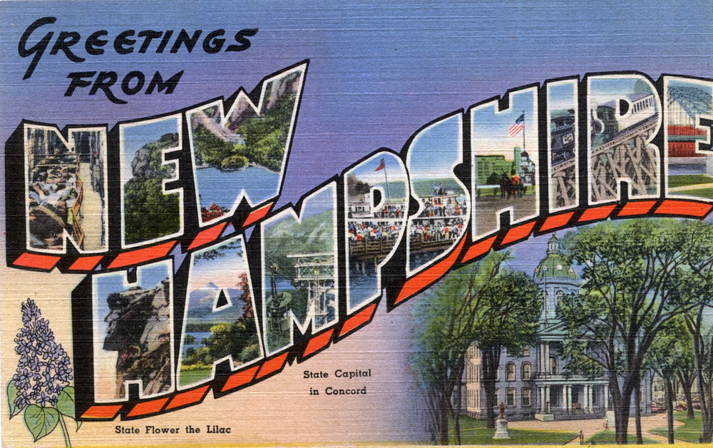 Greetings from New Hampshire - Large Letter Postcard