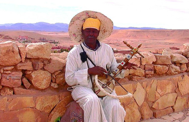 Marokko , Ait Benhaddou, old man, 9-49/3152