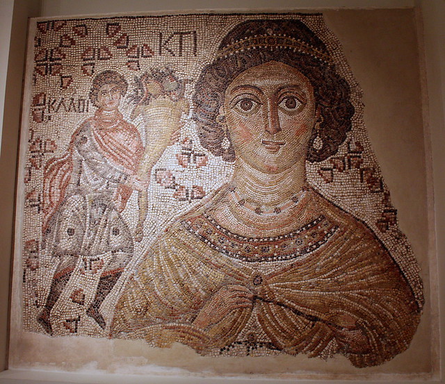 Byzantine floor mosaic showing Ktisis, 