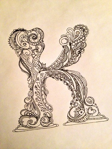 Zentangle Doodle letter K | chitweed | Flickr