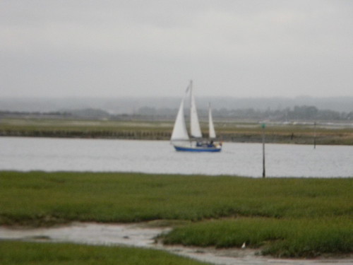 Wallis-esque boat Chichester to West Wittering