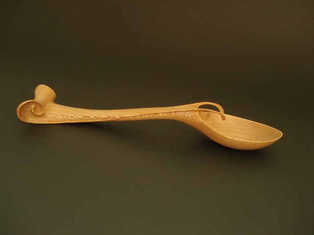 Sycamore Scroll wooden spoon