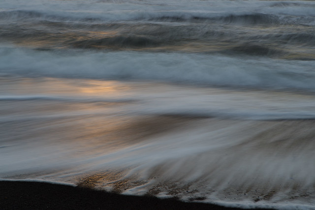 Warm Light on Cold Waves - Vik Beach Iceland I