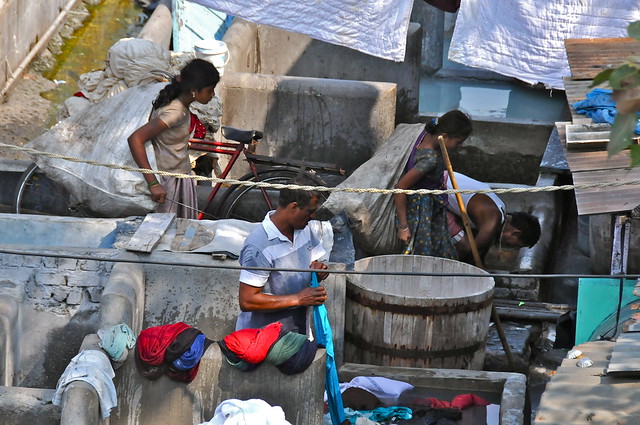 India-Mumbai-Dhobi ghat (open-air laundry)