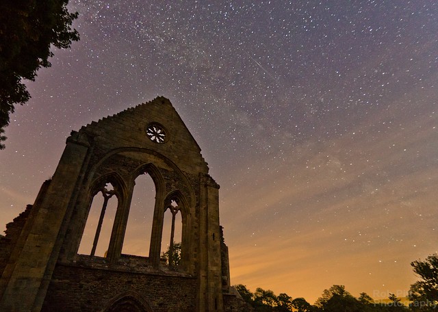 Faint Milky Way Over Vale Crucis Abbey