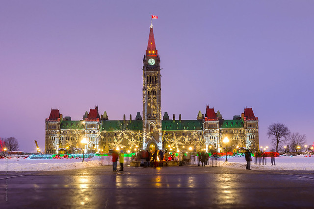 winter celebration at Parliament of Canada