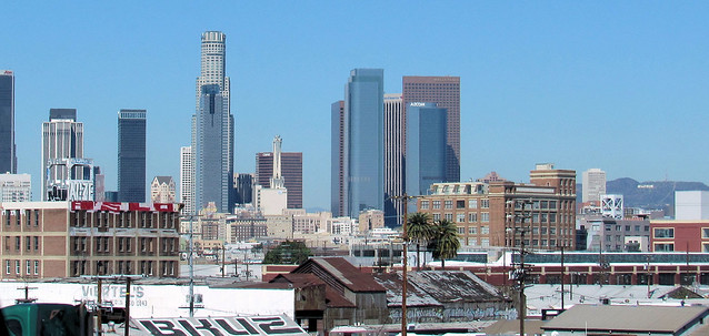 Downtown LA from east