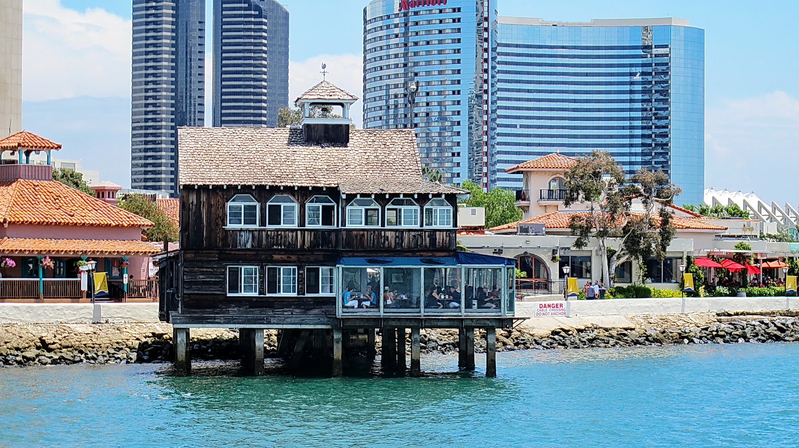 Seaport Village Restaurant from Dock - San Diego, We visite…