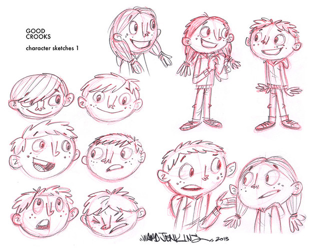 Good Crooks: early character sketches 1